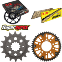 Kettensatz Stealth gold für: HONDA XRV750 Africa Twin 90-92 16-46-124 DID525VX3(G&B) Endlos