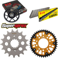 Kettensatz Stealth gold für: HONDA CBR1000 F 87-88/VF1000 17-43-114 DID530VX3 Niet