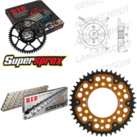 Kettensatz Stealth gold für: DUCATI 600 Monster /Dark 95-99 14-43-102 DID520ZVM-X(S&S) Endlos