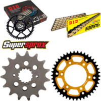 Kettensatz Stealth gold für: DUCATI 620 Sport 03-03 15-42-094 DID520VX3(G&B) Niet