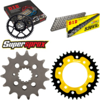 Kettensatz Stealth gold für: DUCATI 750 SS 91-98/888 Stra 15-37-096 DID520VX3 Endlos