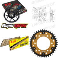 Kettensatz Stealth gold für: DUCATI 750 SS 99-01 14-40-100 DID520VX3(G&B) Niet