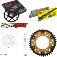 Kettensatz Stealth gold für: DUCATI 907 i.e. 92-92 15-40-108 DID520VX3 Endlos