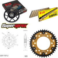 Kettensatz Stealth gold für: DUCATI 907 i.e. 92-92 15-40-108 DID520VX3(G&B) Endlos