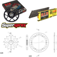 Kettensatz Stealth gold für: YAMAHA TDR125 89-92 16-53-136 DID428D Clip