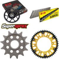 Kettensatz Stealth gold für: YAMAHA WR250 F 01-04/WR250 F 13-50-114 DID520VX3 Niet
