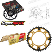 Kettensatz Stealth gold für: YAMAHA XV125 Virago 103km/h 14-45-114 DID520ERT2(G&G) Clip