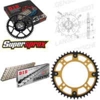 Kettensatz Stealth gold für: YAMAHA XV250 S Virago 95-00/ 16-45-114 DID520ZVM-X(S&S) Niet