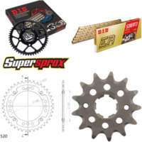 Kettensatz Stealth gold für: YAMAHA YFM350 X Warrior 4 x 13-40-100 DID520ERT2(G&G) Clip