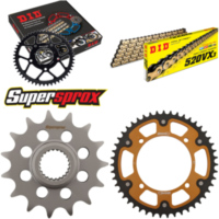 Kettensatz Stealth gold für: YAMAHA TT600 RE 03-04 15-47-114 DID520VX3(G&B) Clip