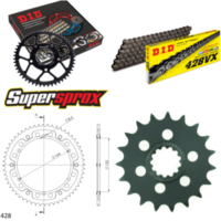 Kettensatz Stealth gold für: YAMAHA SR400 14-15 19-56-130 DID428VX Endlos