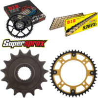 Kettensatz Stealth gold für: YAMAHA XT600 E 97-03 15-45-106 DID520VX3(G&B) Clip