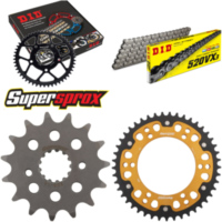 Kettensatz Stealth gold für: YAMAHA XT660 R 04-15/XT660 X 15-45-110 DID520VX3 Niet