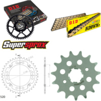Kettensatz Stealth gold für: YAMAHA XT600 Z Tenere 86-86 15-40-102 DID520VX3(G&B) Endlos