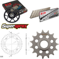 Kettensatz Stealth gold für: YAMAHA XT600 Z Tenere 87-88 15-40-104 DID520ZVM-X(S&S) Endlos