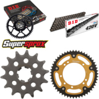 Kettensatz Stealth gold für: KAWASAKI KX80 17``/14`` 97 14-51-124 DID420V Clip