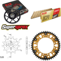 Kettensatz Stealth gold für: KAWASAKI KX125 90-91 12-48-112 DID520ERT2(G&G) Clip