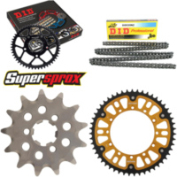 Kettensatz Stealth gold für: KAWASAKI KX125 03-03 13-51-110 DID520NZ Clip