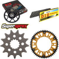 Kettensatz Stealth gold für: KAWASAKI KX250 05-06 13-51-116 DID520 Clip