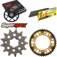 Kettensatz Stealth gold für: KAWASAKI KX250 97-98 13-49-114 DID520 Clip