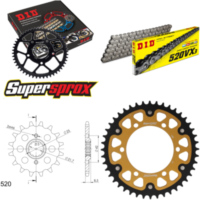 Kettensatz Stealth gold für: KAWASAKI EL250 88-96 14-44-114 DID520VX3 Clip