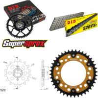 Kettensatz Stealth gold für: KAWASAKI EL252 F Eliminator 14-40-112 DID520VX3 Niet