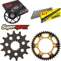 Kettensatz Stealth gold für: KAWASAKI EX250 R Ninja 08-15 14-43-106 DID520VX3 Niet