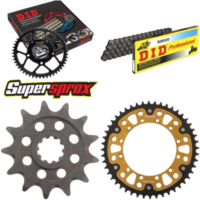 Kettensatz Stealth gold für: KAWASAKI KX250 F 04-05 13-48-114 DID520 Clip