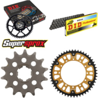 Kettensatz Stealth gold für: KAWASAKI KLX250 R 93-98/KLX3 14-50-110 DID520 Clip