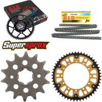 Kettensatz Stealth gold für: KAWASAKI KLX250 R 93-98/KLX3 14-50-110 DID520NZ Clip