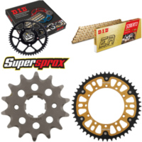 Kettensatz Stealth gold für: KAWASAKI KLX250 R 93-98/KLX3 14-50-110 DID520ERT2(G&G) Clip