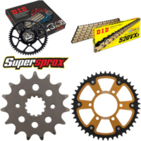 Kettensatz Stealth gold für: KAWASAKI ZXR400 91-99 15-45-110 DID520VX3(G&B) Clip