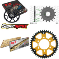 Kettensatz Stealth gold für: KAWASAKI ZX-6R /RR 09-12/ZX- 16-43-112 DID520ZVM-X(G&G) Niet