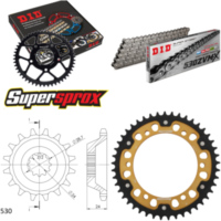 Kettensatz Stealth gold für: KAWASAKI ZZR1100 90-92 17-45-110 DID530ZVM-X Endlos