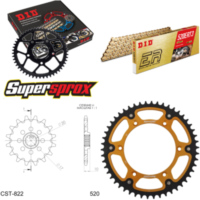 Kettensatz Stealth gold für: HUSQVARNA CR125 98-08/WR125 13-50-114 DID520ERT2(G&G) Clip