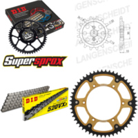Kettensatz Stealth gold für: HUSQVARNA WR125 95-97/WRE125 13-52-114 DID520VX3 Clip