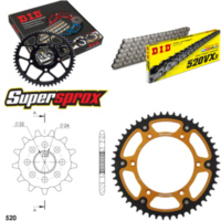 Kettensatz Stealth gold für: HUSQVARNA CR125 09-13 13-50-112 DID520VX3 Endlos