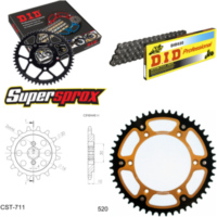 Kettensatz Stealth gold für: HUSQVARNA SM125 S 00-06 14-49-114 DID520 Clip