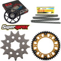 Kettensatz Stealth gold für: HUSQVARNA CR250 95-98 13-48-114 DID520NZ Clip