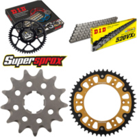 Kettensatz Stealth gold für: HUSQVARNA CR250 95-98 13-48-114 DID520VX3 Endlos