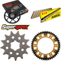 Kettensatz Stealth gold für: HUSQVARNA CR250 95-98 13-48-114 DID520VX3(G&B) Niet