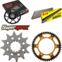 Kettensatz Stealth gold für: HUSQVARNA TC250 06-08 12-50-116 DID520VX3 Endlos