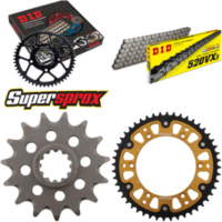 Kettensatz Stealth gold für: HUSQVARNA WR360 99-00/TE570 15-48-114 DID520VX3 Clip