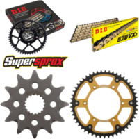 Kettensatz Stealth gold für: SUZUKI RM125 88-91/RM125 06-13 12-51-114 DID520VX3(G&B) Clip