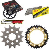 Kettensatz Stealth gold für: SUZUKI RGV250 89-93 14-43-114 DID520VX3 Niet