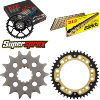Kettensatz Stealth gold für: SUZUKI RGV250 89-93 14-43-114 DID520VX3(G&B) Clip