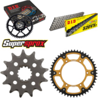 Kettensatz Stealth gold für: SUZUKI DR-Z 250 01-10 13-49-112 DID520VX3 Niet