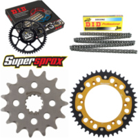 Kettensatz Stealth gold für: SUZUKI DR350 SE 96-96/DR350 15-43-108 DID520NZ Clip