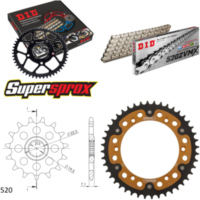 Kettensatz Stealth gold für: SUZUKI DR400 S 80-81 16-44-106 DID520ZVM-X(S&S) Endlos