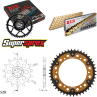 Kettensatz Stealth gold für: SUZUKI DR400 S 80-81 16-44-106 DID520ZVM-X(G&G) Endlos